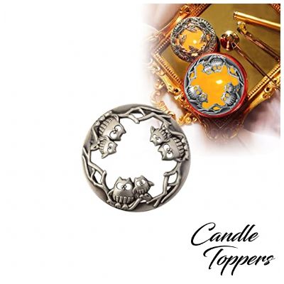 Photo of Silver Owl Candle Topper